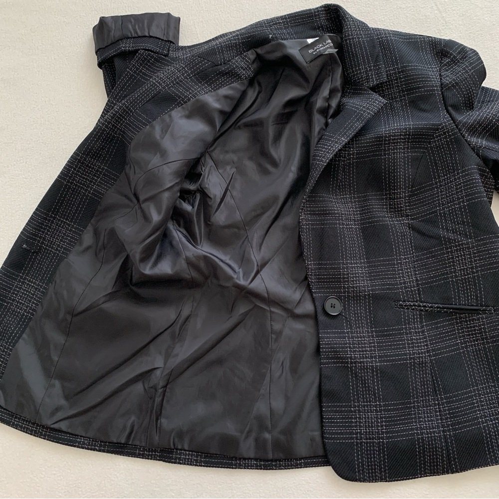 Black Label by Evan-Picone Blazer Jacket Women's Long Sleeve Button Black Size 8 - Picture 10 of 16
